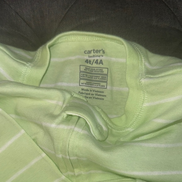 Carter's Kids Pajama Set - Teal and Light Green - Picture 4 of 9